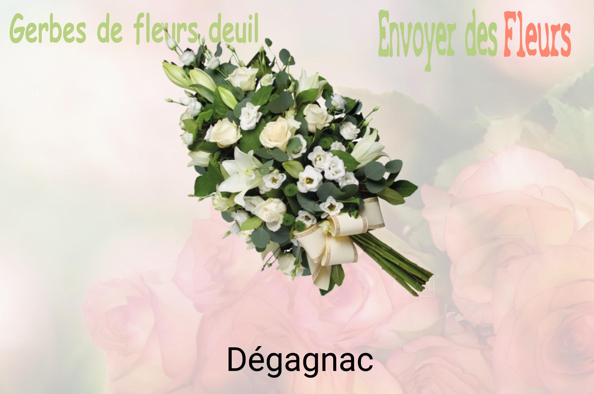 Gerbe de fleurs de deuil livrée à Dégagnac
